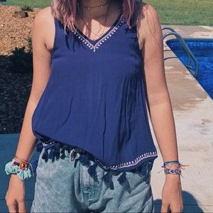 flowy v-neck tank top